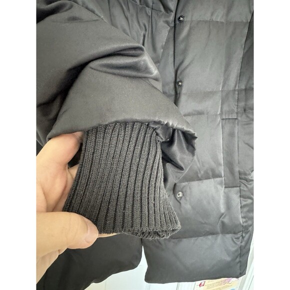 J.Jill Women’s Down Medium Petite Black Puffer Winter Coat polyester - Picture 7 of 12